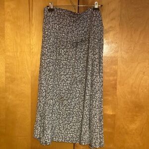 Serra Large Green and White Floral A-Line Skirt